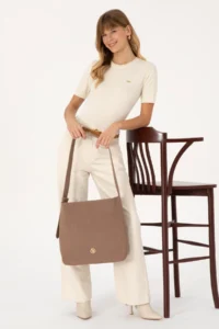 US Polo Assn. Women Mink Suede Shoulder Bag