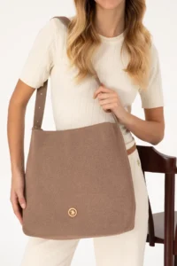 US Polo Assn. Women Mink Suede Shoulder Bag - Image 2