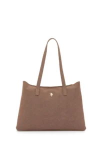 US Polo Assn. Women Mink Suede Tote Bag - Image 3