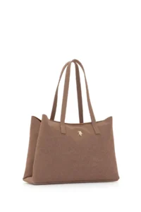 US Polo Assn. Women Mink Suede Tote Bag - Image 4