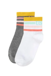 US Polo Assn. Women 2 Sets Soket Socks