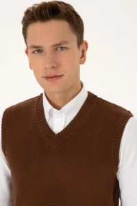 US Polo Assn. Men Brown Pullover - Image 2