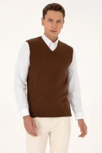 US Polo Assn. Men Brown Pullover - Image 3