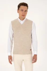 US Polo Assn. Men Dark Beige Pullover