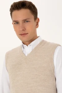 US Polo Assn. Men Dark Beige Pullover - Image 2