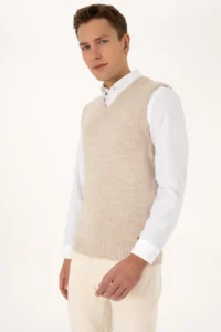 US Polo Assn. Men Dark Beige Pullover - Image 3