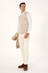 US Polo Assn. Men Dark Beige Pullover - Image 4