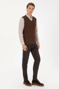 US Polo Assn. Men Brown Pullover - Image 4