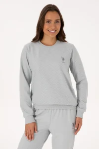 US Polo Assn. Women Gray Melanj Pajama Set - Image 3
