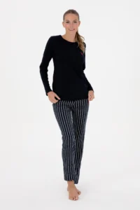 US Polo Assn. Women Navy Blue Pajama Set