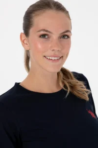 US Polo Assn. Women Navy Blue Pajama Set - Image 2