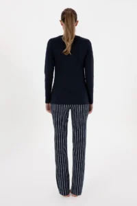 US Polo Assn. Women Navy Blue Pajama Set - Image 5