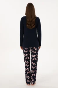 US Polo Assn. Women Navy Blue New year Themed Pajama Set - Image 5