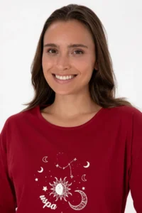US Polo Assn. Women Burgundy Pajama Set - Image 2
