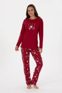 US Polo Assn. Women Burgundy Pajama Set - Image 4