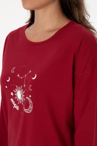 US Polo Assn. Women Burgundy Pajama Set - Image 7