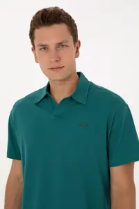 US Polo Assn. Men comfort Fit Wacky Collar Dark Green T-Shirt - Image 2