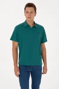 US Polo Assn. Men comfort Fit Wacky Collar Dark Green T-Shirt - Image 3