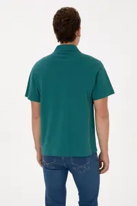 US Polo Assn. Men comfort Fit Wacky Collar Dark Green T-Shirt - Image 5