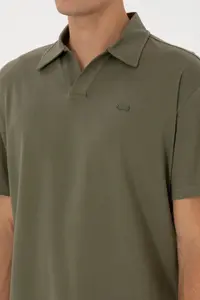US Polo Assn. Men comfort Fit Wacky Collar Dark Khaki T-Shirt - Image 7