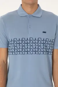 US Polo Assn. Men Regular Fit Polo Shirt Collar Light Blue T-Shirt - Image 6