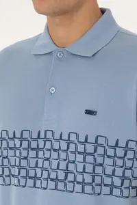 US Polo Assn. Men Regular Fit Polo Shirt Collar Light Blue T-Shirt - Image 7