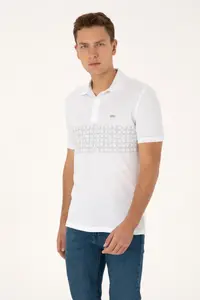 US Polo Assn. Men Regular Fit Polo Shirt Collar White T-Shirt - Image 3