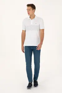 US Polo Assn. Men Regular Fit Polo Shirt Collar White T-Shirt - Image 4