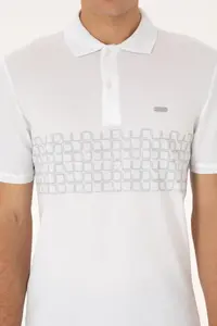 US Polo Assn. Men Regular Fit Polo Shirt Collar White T-Shirt - Image 6