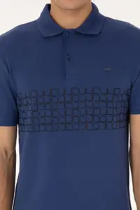 US Polo Assn. Men Regular Fit Polo Shirt Collar Indigo T-Shirt - Image 6