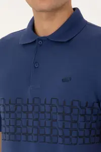 US Polo Assn. Men Regular Fit Polo Shirt Collar Indigo T-Shirt - Image 7
