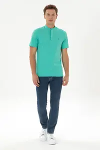 US Polo Assn. Men Regular Fit Tippet Mint T-Shirt - Image 4