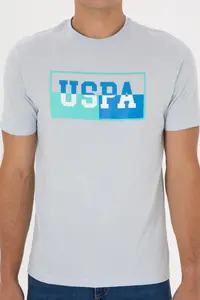 US Polo Assn. Men Regular Fit Crew Neck Light Blue T-Shirt - Image 6