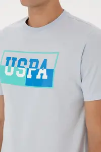 US Polo Assn. Men Regular Fit Crew Neck Light Blue T-Shirt - Image 7