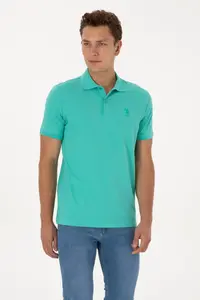 US Polo Assn. Men Mint Regular Fit Polo Shirt Collar T-Shirt
