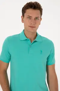 US Polo Assn. Men Mint Regular Fit Polo Shirt Collar T-Shirt - Image 2