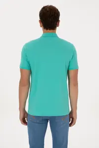 US Polo Assn. Men Mint Regular Fit Polo Shirt Collar T-Shirt - Image 5