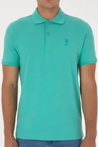 US Polo Assn. Men Mint Regular Fit Polo Shirt Collar T-Shirt - Image 6