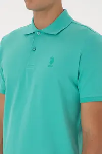 US Polo Assn. Men Mint Regular Fit Polo Shirt Collar T-Shirt - Image 7