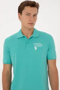 US Polo Assn. Men Mint Regular Fit Polo Shirt Collar T-Shirt - Image 2