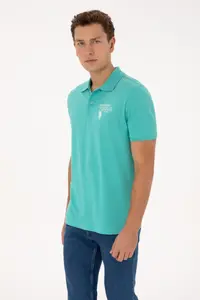 US Polo Assn. Men Mint Regular Fit Polo Shirt Collar T-Shirt - Image 3