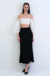 VAGGON Patterned Midi Size Skirt