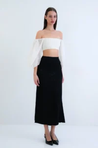 VAGGON Patterned Midi Size Skirt - Image 2