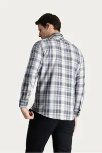 Kiğılı Long Sleeve Regular Fit Plaid Lumberjack Cotton Easy-Iron Shirt - Image 4
