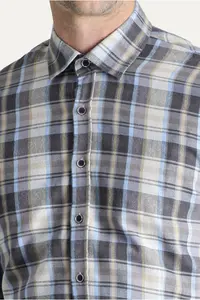 Kiğılı Long Sleeve Regular Fit Plaid Lumberjack Cotton Easy-Iron Shirt - Image 5