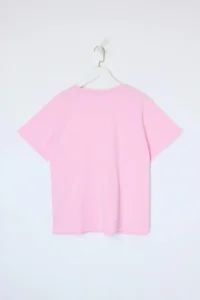 Trendyol Curve Pink Stoned Collar Relaxed Fit 100% Cotton Knitting Plus Size T-Shirt - Image 11