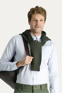Kiğılı Long Sleeve Slim Fit Slim Fit Non Iron Oxford Cotton Shirt - Image 2