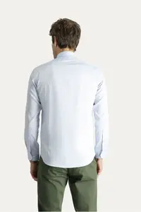 Kiğılı Long Sleeve Slim Fit Slim Fit Non Iron Oxford Cotton Shirt - Image 4