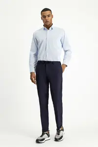 Kiğılı Long Sleeve Classical Patterned Cotton Non Iron Shirt