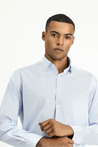 Kiğılı Long Sleeve Classical Patterned Cotton Non Iron Shirt - Image 3